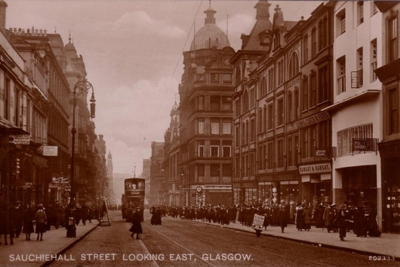 Sauchiehall Street and the Willow Tea Rooms pictured right in 1910. 