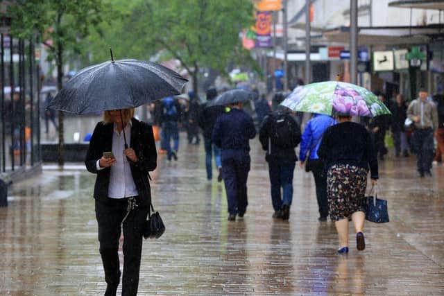 A weather warning for rain in Sheffield has been issued