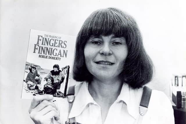 Berlie Doherty of Ecclesall, with her new children's book "The Making of Fingers Finnigan" May 27, 1983