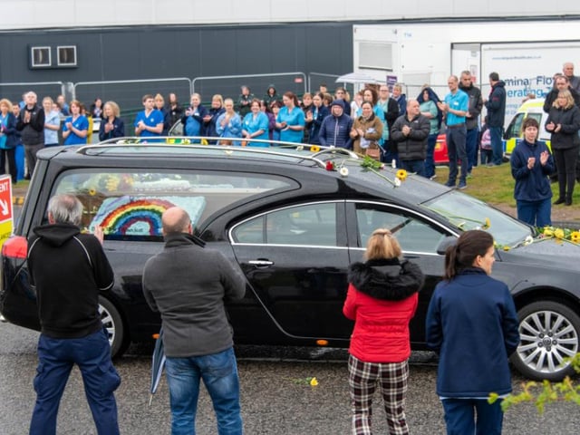 Dozens of people turned out on Thursday to pay their respects to Jane, who was affectionately known as 'Ma Murphy.'