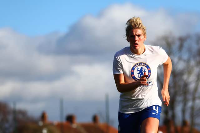 Mille Bright of Chelsea warms up (Dan Istitene/Getty Images)