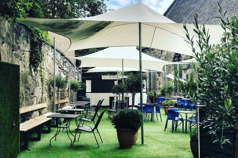 This popular spot has a large garden in which to enjoy a G&T. It’s relatively well covered, though the team have recently announced a BYOB - brig your own brolly.