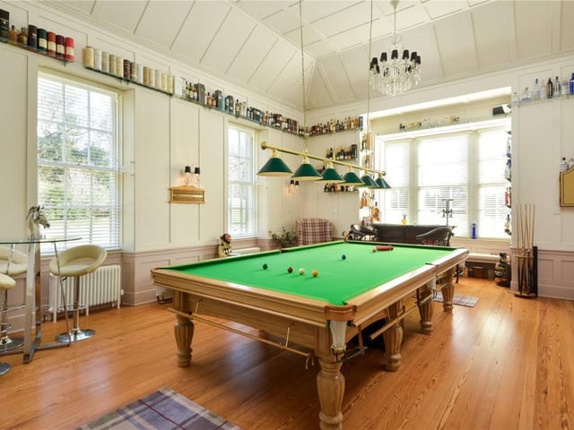 Straloch House Estate in Aberdeenshire is on the market for offers over £2,950,000.
This house has three public rooms, 15 bedrooms, a Billiard Room and a gym.
