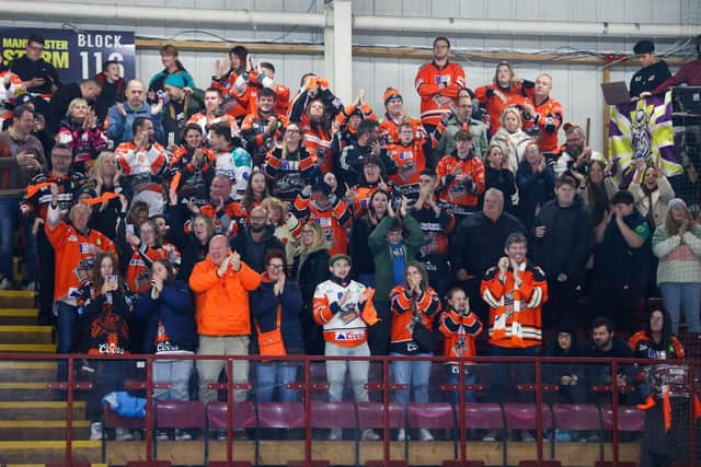 Steelers fans at Manchester pic Manchester Storm