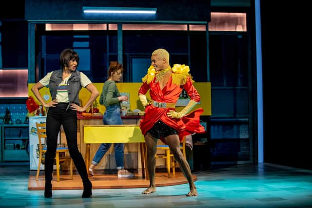 Shobna Gulati (Ray) and Layton Williams (Jamie New) in the Everybody's Talking About Jamie tour