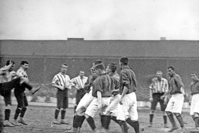 A football match at Bramall Lane in 1905