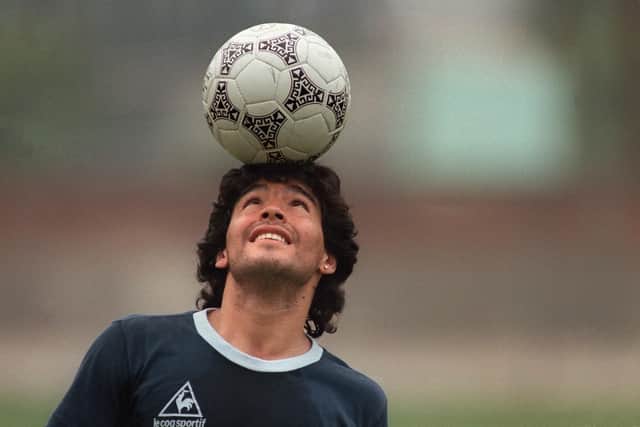 Argentine star Diego Maradona almost signed for Sheffield United (Photo credit should read JORGE DURAN/AFP via Getty Images)