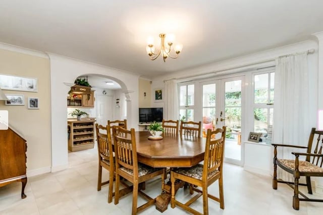 The property offers a bright, well lit dining area