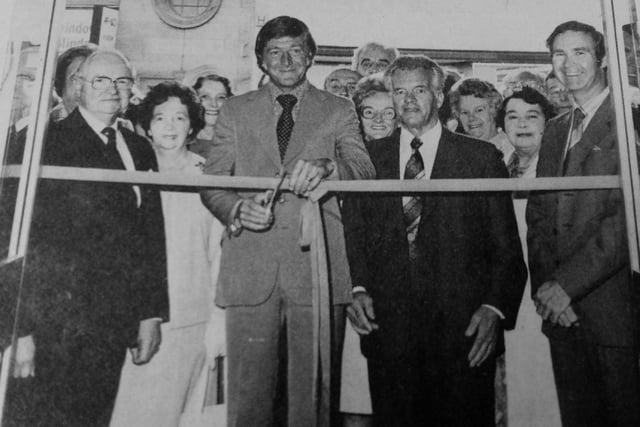 TV personality Michael Parkinson performs the honours at the opening of the new Co-op in Kirkcaldy High Street in 1978, three years after the fire.