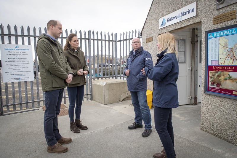 Prince William and Kate pictured in Orkney during a visit to the European Marine Energy Centre on May 25 in Kirkwall, Orkney, Scotland.