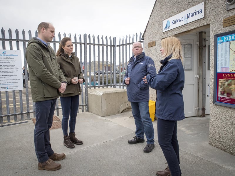 Prince William and Kate pictured in Orkney during a visit to the European Marine Energy Centre on May 25 in Kirkwall, Orkney, Scotland.
