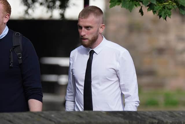 Sheffield United player Oli McBurnie arriving at Nottingham Magistrates' Court. He has denied a charge of assault by beating (photo: Jacob King/PA Wire)