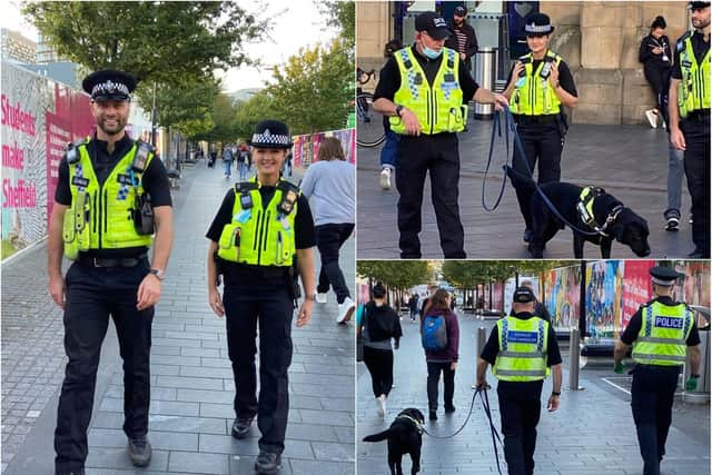 Police officers in Sheffield city centre want people to feel safe