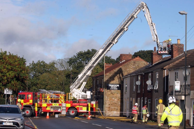 Firefighters used four breathing apparatus and two hose reel jets to tackle the fire