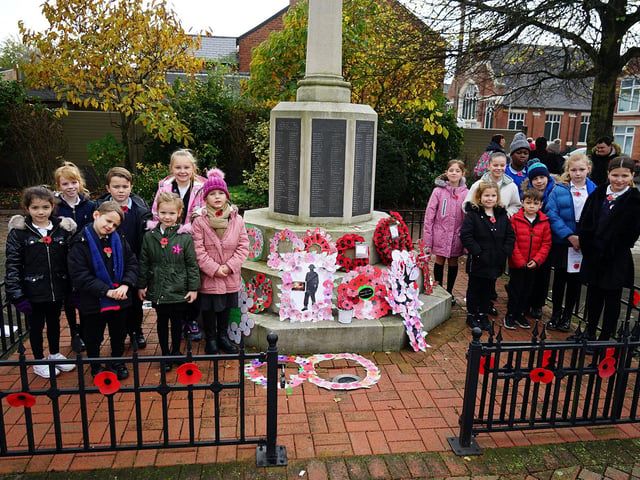 Local schoolchildren attended the ceremony