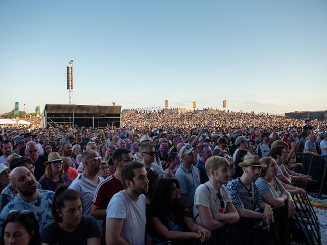 The crowd watching Ash on the Castle Stage. Picture: (250819-084)