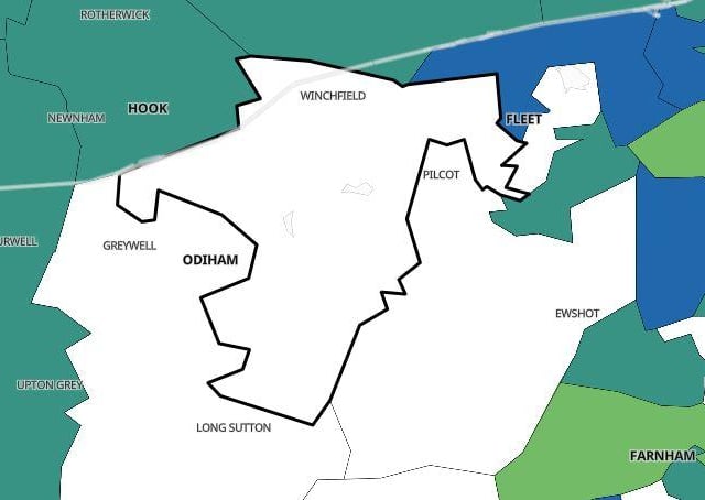 There were fewer than three cases in Fleet West and Winchfield in the seven days to November 23.