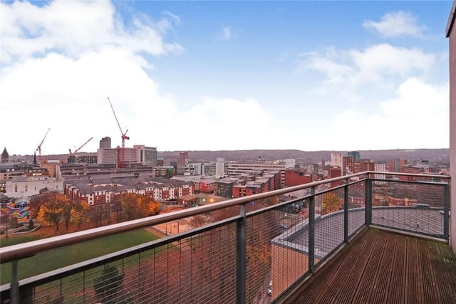 The balconies of the penthouse offer lovely views across the city centre.