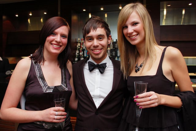 The Neurocare Jingle Bell Rock Christmas Party at St Pauls Hotel, Sheffield. From left are Lisa Cooper, Jack Over and Katie Wright