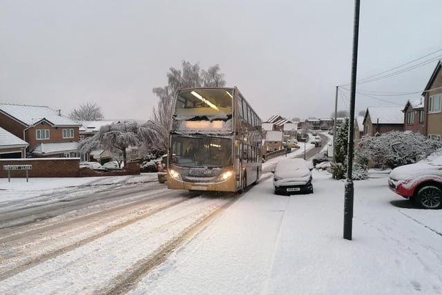 Matthew Lawson took this picture of a bus stuck in Killamarsh.