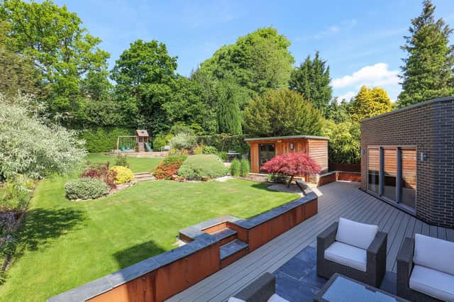 This five-bedroom detached house on Abbeydale Road South, Totley Rise, is on the market for £995,000 - it has a stunning landscaped garden with a patio, play area, well-designed lawns and a garden room. The sale is being handled by Redbrik. (https://www.zoopla.co.uk/for-sale/details/54974033)