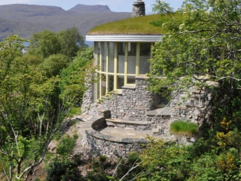 The houses are crafted from locally-sourced sustainable materials.