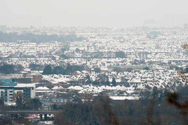 Snow covered Portsmouth from Portsdown Hill in March 2018. Picture: Keith Woodland