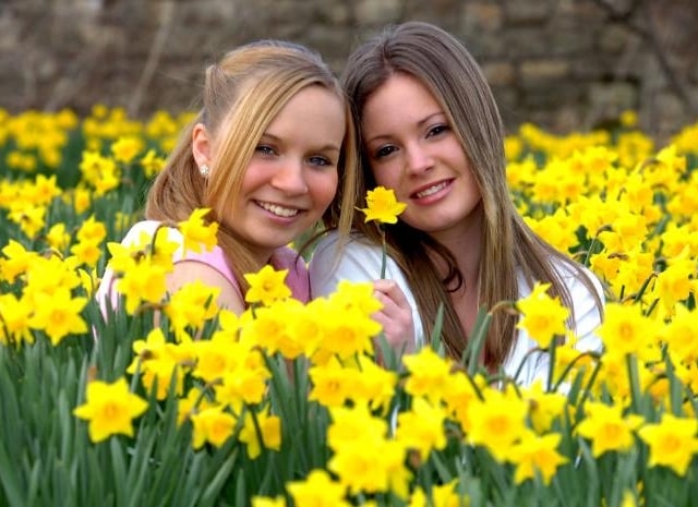Two visitors to the grounds in April 2006. At the time the girls were 15 - Jessica Barrowman and Zoe Morgan.