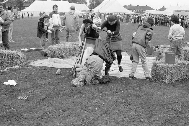 Chaos during the pram race at a Hartlepool Town Show in this year. Can you guess which year it is?