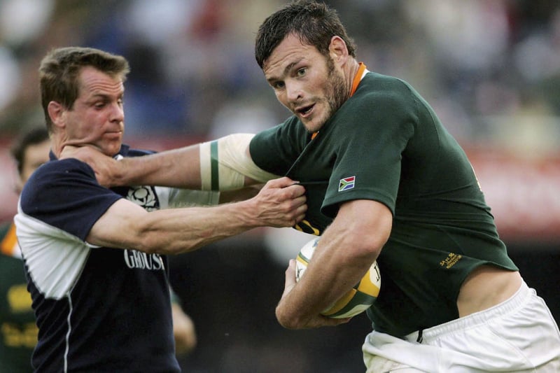 South Africa 36, Scotland 16: June 10, 2006, summer test
Chris Paterson of Scotland tackling Danie Rossouw at the Absa stadium in Durban in South Africa (Photo by Touchline/Getty Images)