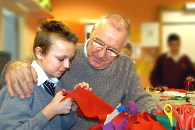 John Kenny and his grandson Cameron Lane were pictured at a family learning event at the school in 2007. Who can tell us more?