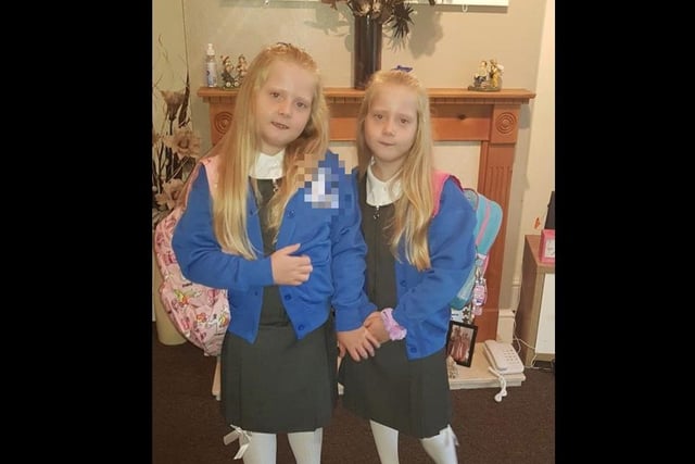 Ava and Mia, seven from Gosport, return to school.