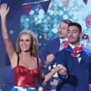 Amanda Holden wore a dress designed by Sheffield's own House of Sheldon Hall at Friday's live show of Britain's Got Talent. Image by Tom Dymond and ITV.
