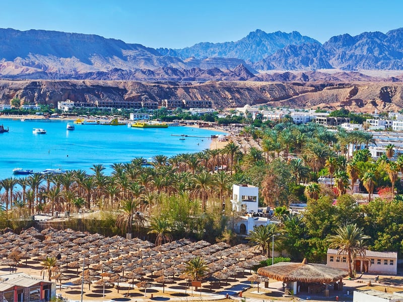 Hitting average temperatures of around 28 °C, the Egyptian resort city of Sharm El-Sheikh makes a perfect getaway for anyone seeking blazing hot sun this October.
Egypt will be removed from the UK red list of destinations with a high Covid-19 risk on Wednesday 22 September.
(Image credit: Getty Images/Canva Pro)