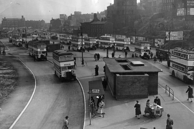 Pond Street Bus Station, Sheffield - 1940's