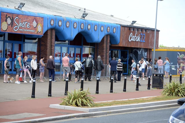 Queuing at Catch 22 on Bank Holiday Monday.