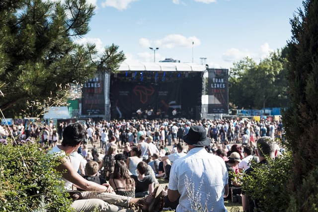Devonshire Green plays host to the main Tramlines stage once again as thousands enjoy a weekend of live entertainment in 2014. Picture Andy Benge
