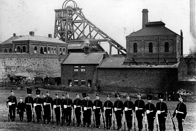 A military presence at Orgreave Colliery during the 1893 coal strike. Ref no: s10717