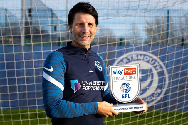 After an impressive November, the Pompey boss was awarded the League One manager of the month award as the Blues rose into the top half following an unbeaten month. The Blues won four of their five League One games, only dropping points in a 1-1 draw against Cheltenham.