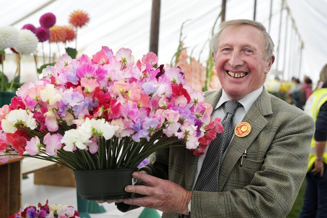 Jimmy Givens was on winning form with his sweet peas.