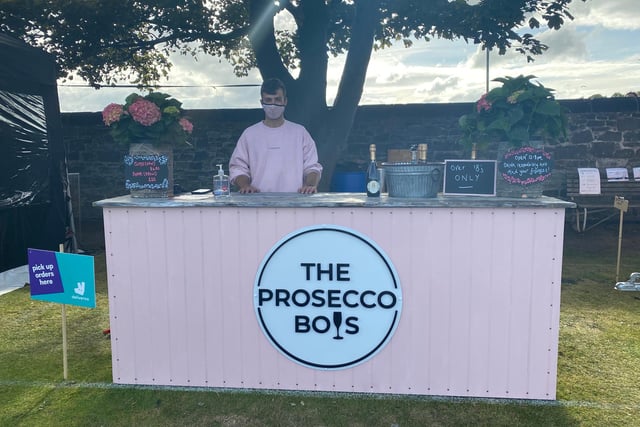 Another unmissable pink stand is The Prosecco Boys offering one of summer's favourite drinks by the bottle - or the glass