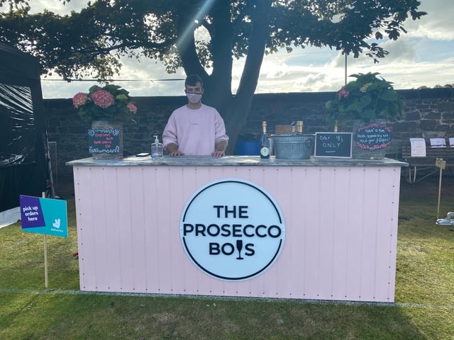Another unmissable pink stand is The Prosecco Boys offering one of summer's favourite drinks by the bottle - or the glass