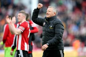 Chris Wilder, manager of Sheffield United celebrates after their victory in the Premier League match between Sheffield United and Norwich City at Bramall Lane: Nigel Roddis/Getty Images