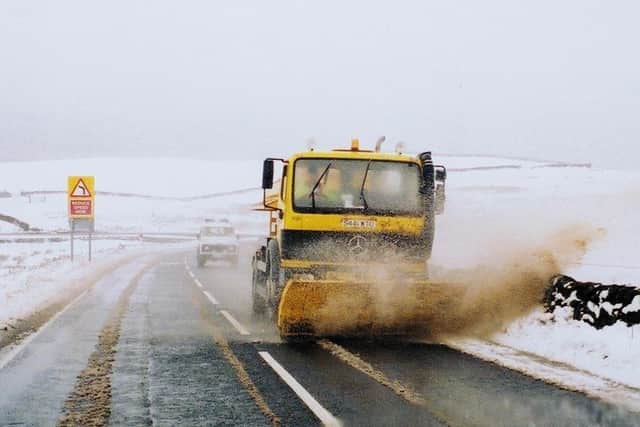 Snow ploughing in Northern Ireland. Photo: Press Eye