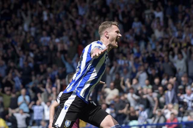 Michael Smith scored his 20th goal of the season for Sheffield Wednesday against Derby County. (Steve Ellis)