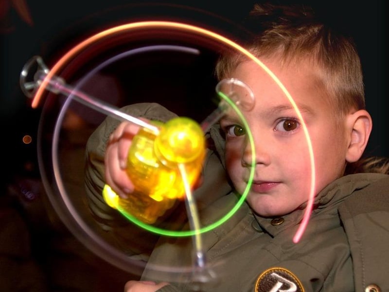 After Dark at Don Valley Bowl....5-years-old Corey Barker making his own light show (November 5, 2003)