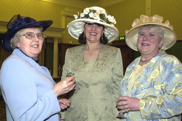 Guest at the Leonard Cheshire lunch in 2000. Audrey Ward, Shirley Barraclough and Christine Archer at the Kenwood Hall Hotel