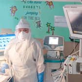 The new equipment will help the staff on the intensive care unit establish airways in patients. A ward sister is pictured here in PPE