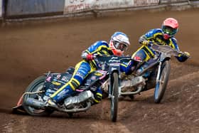 Josh Pickering and Kyle Howarth in action for Sheffield. Picture: Charlotte Flanigan.