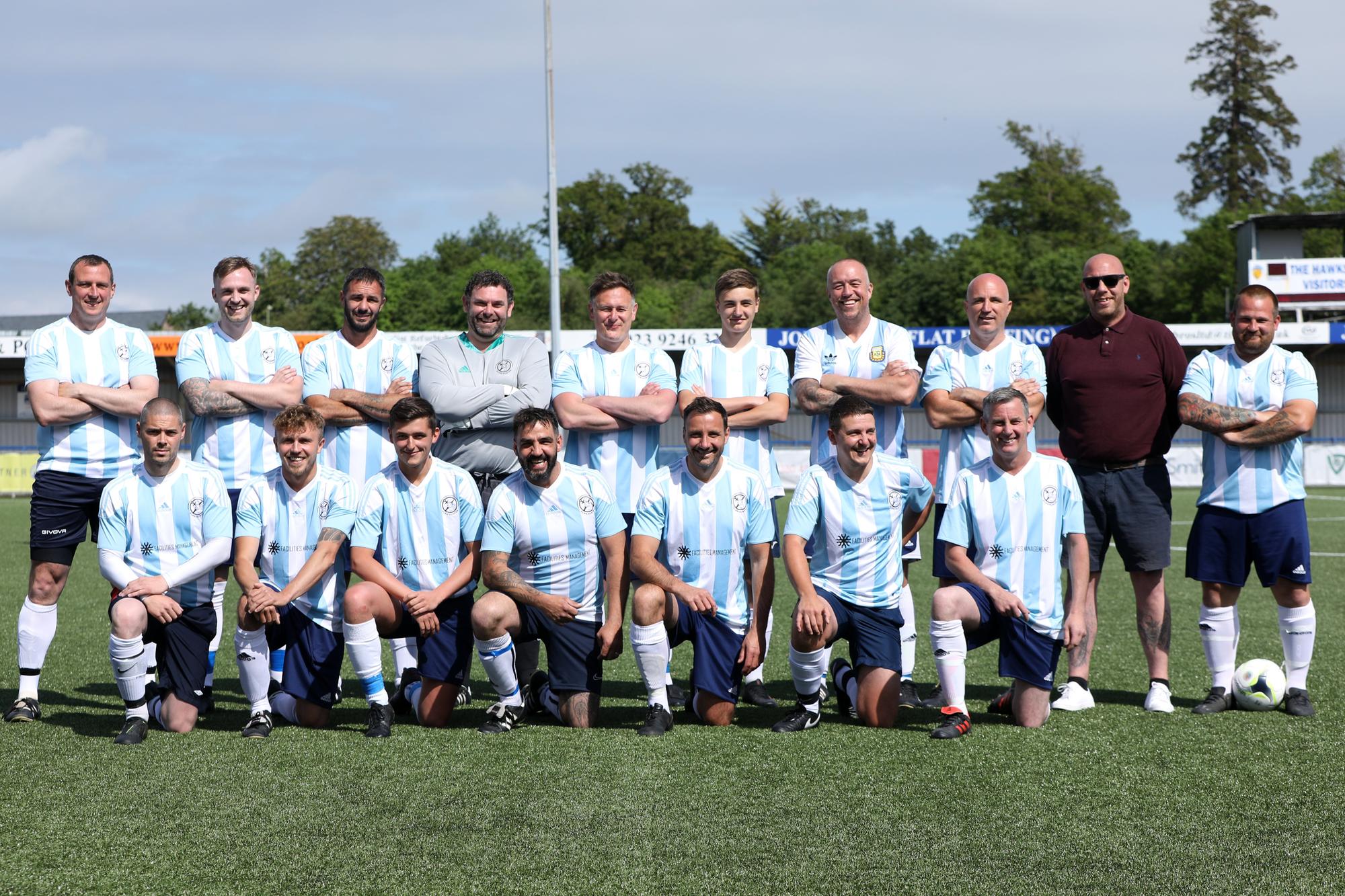 Team Alan Hunter pose for a picture together at Westleigh Park last weekend. Picture: Chris Moorhouse (jpns 060621-63)